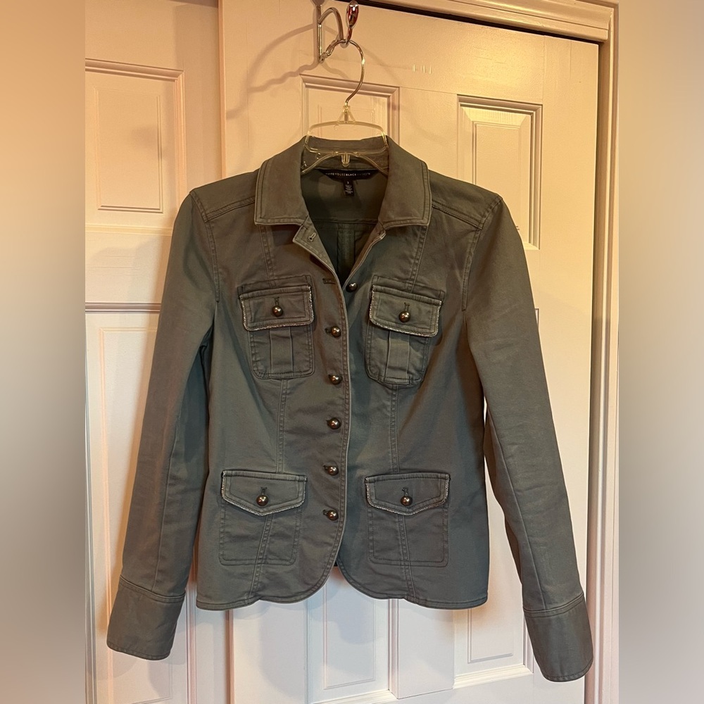 White House Black Market Olive Utility Jacket